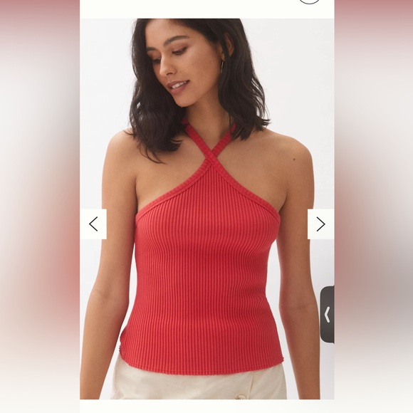 Anthropologie NWT T.La Ribbed Halter Tank - Picture 2 of 6